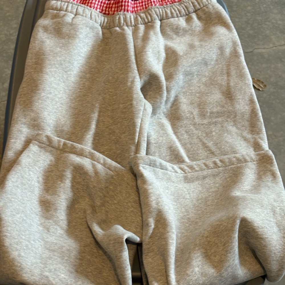 Edikted Gray Elastic Waist Track Joggers